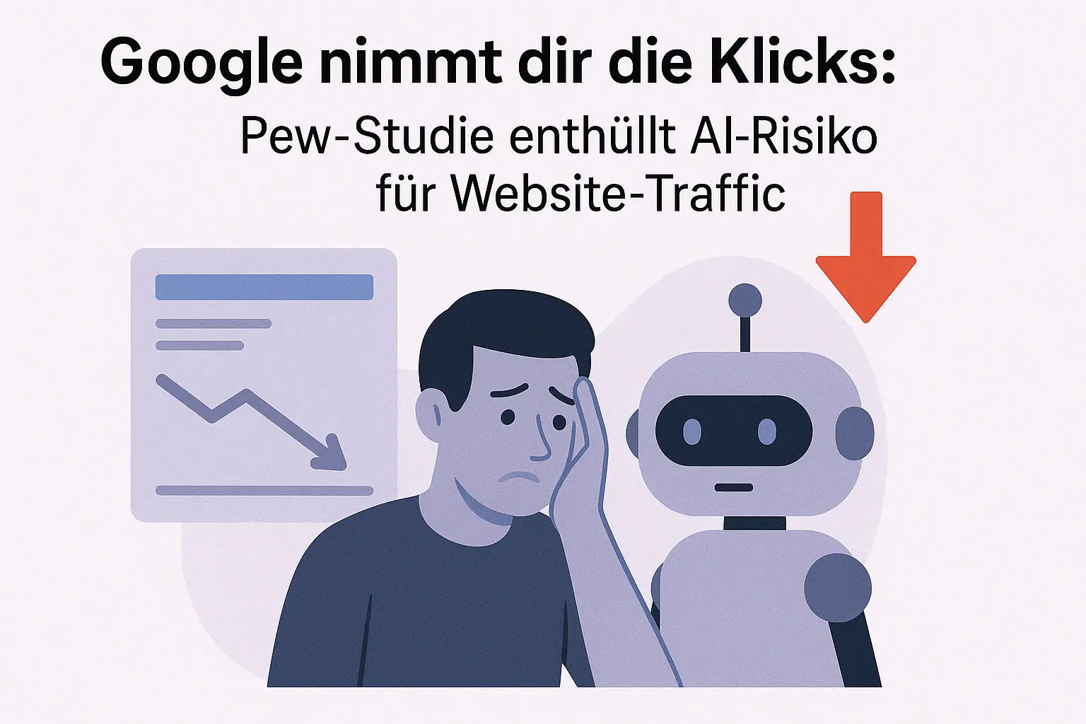 Google nimmt dir die Klicks: Pew-Studie enthüllt AI-Risiko für Website-Traffic