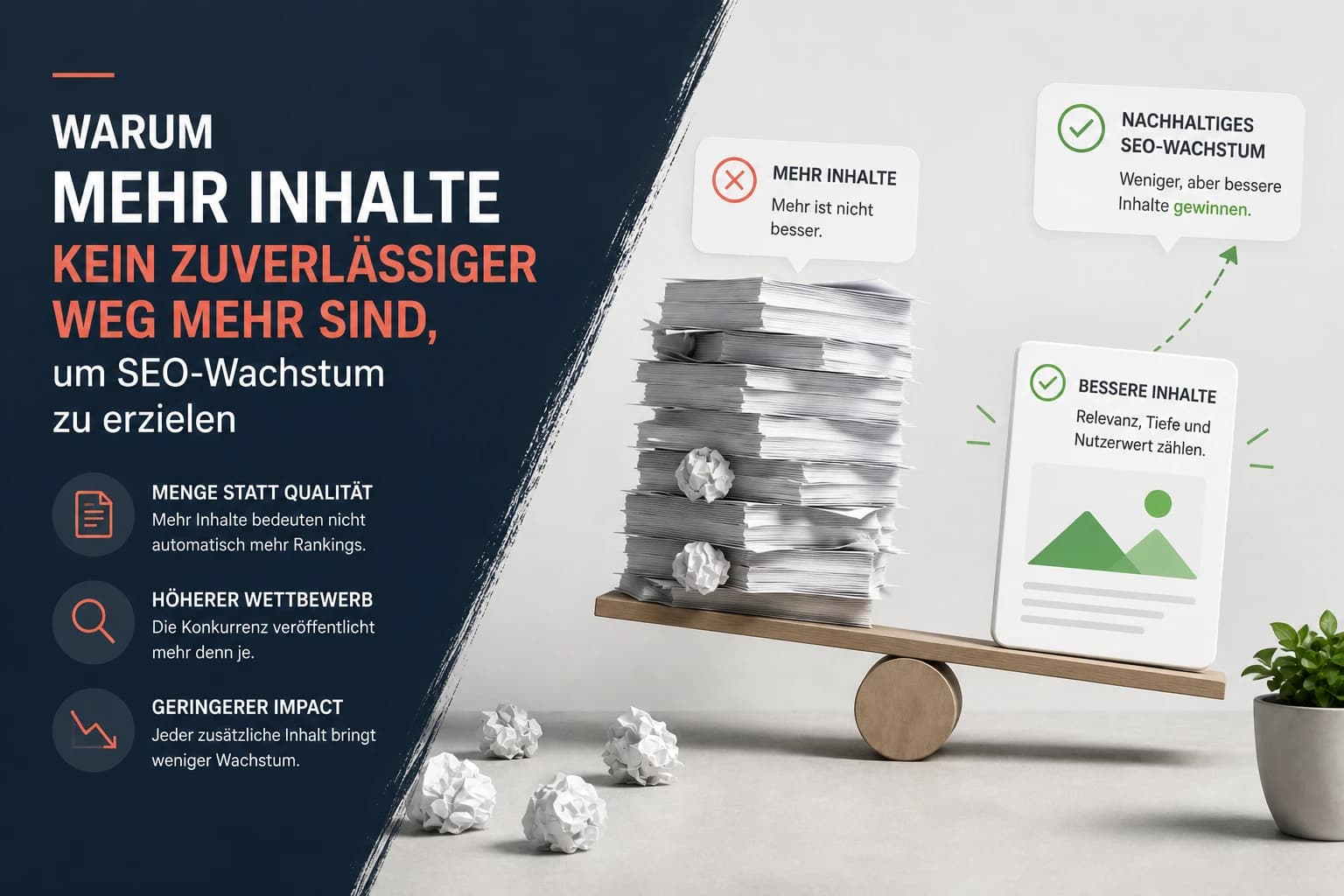 Warum mehr Inhalte kein zuverlässiger Weg mehr sind, um SEO-Wachstum zu erzielen