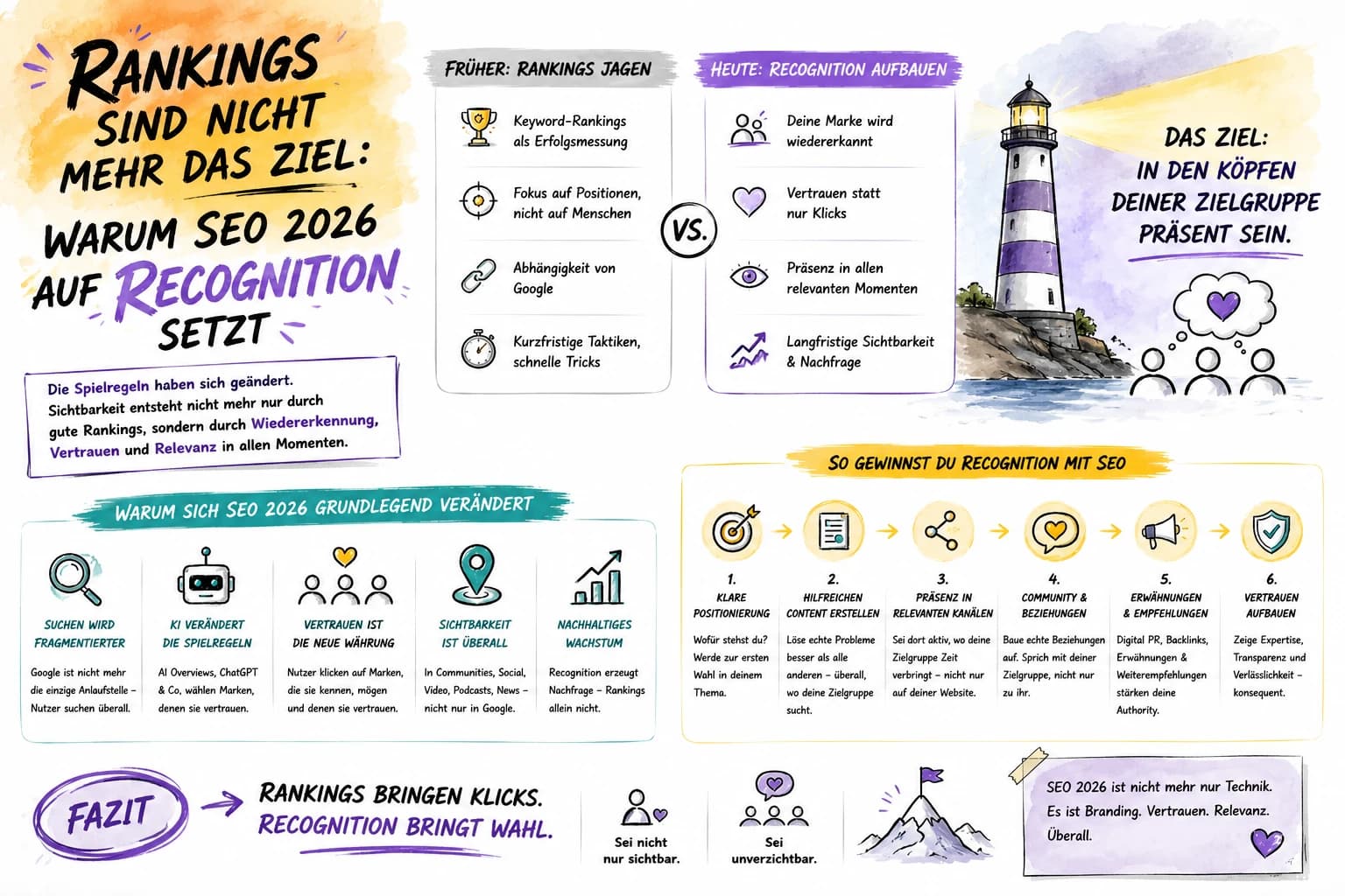 Rankings sind nicht mehr das Ziel: Warum SEO 2026 auf Recognition setzt
