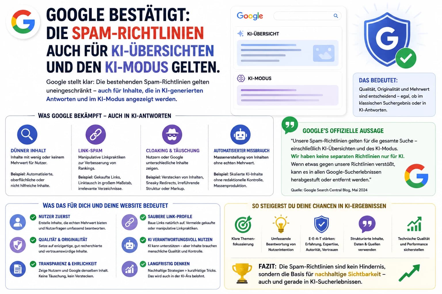 Google Spam-Policies für AI Overviews: Was sich für GEO ändert